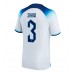 Tanie Strój piłkarski Anglia Luke Shaw #3 Koszulka Podstawowej MŚ 2022 Krótkie Rękawy